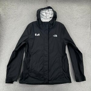 North Face Jacket Women L Black Dryvent Outdoors Hiking Rain Coat Camping Logo